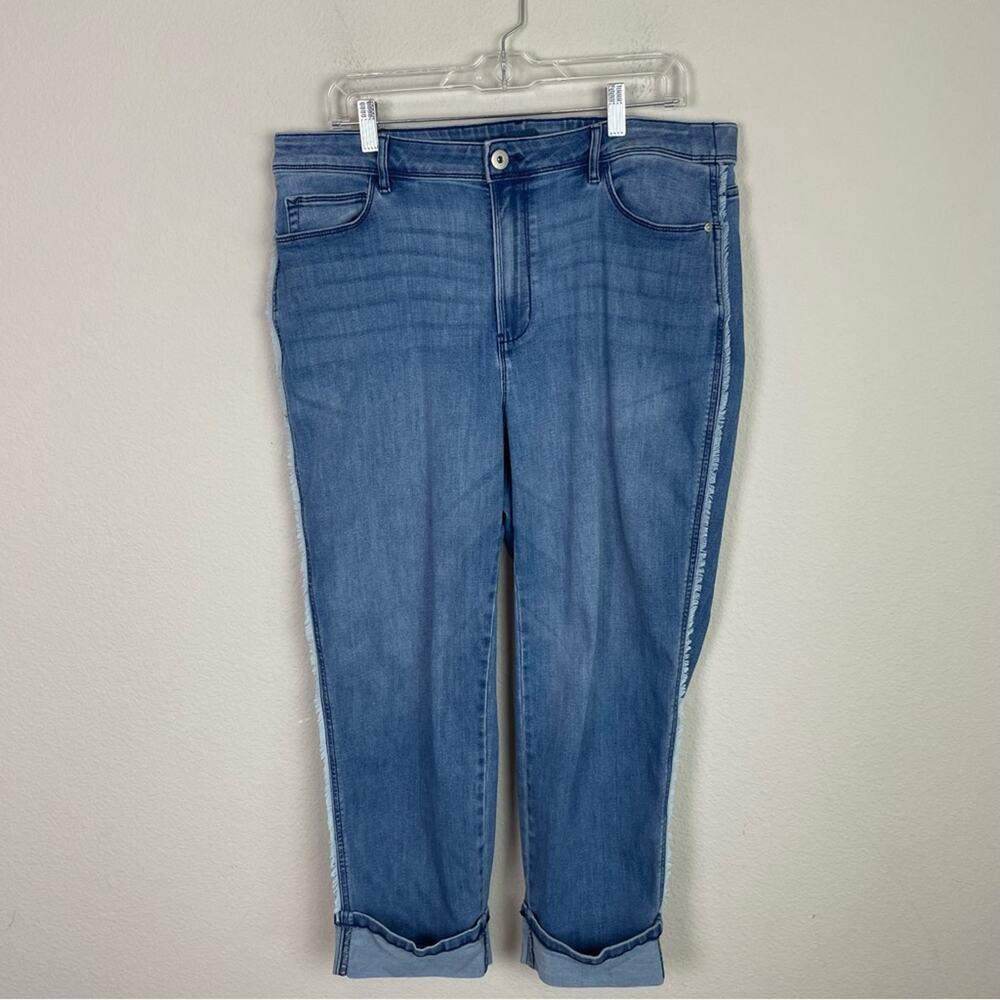 J Jill Blue Denim High Rise Cropped Jeans 18 Tall - Picture 2 of 11